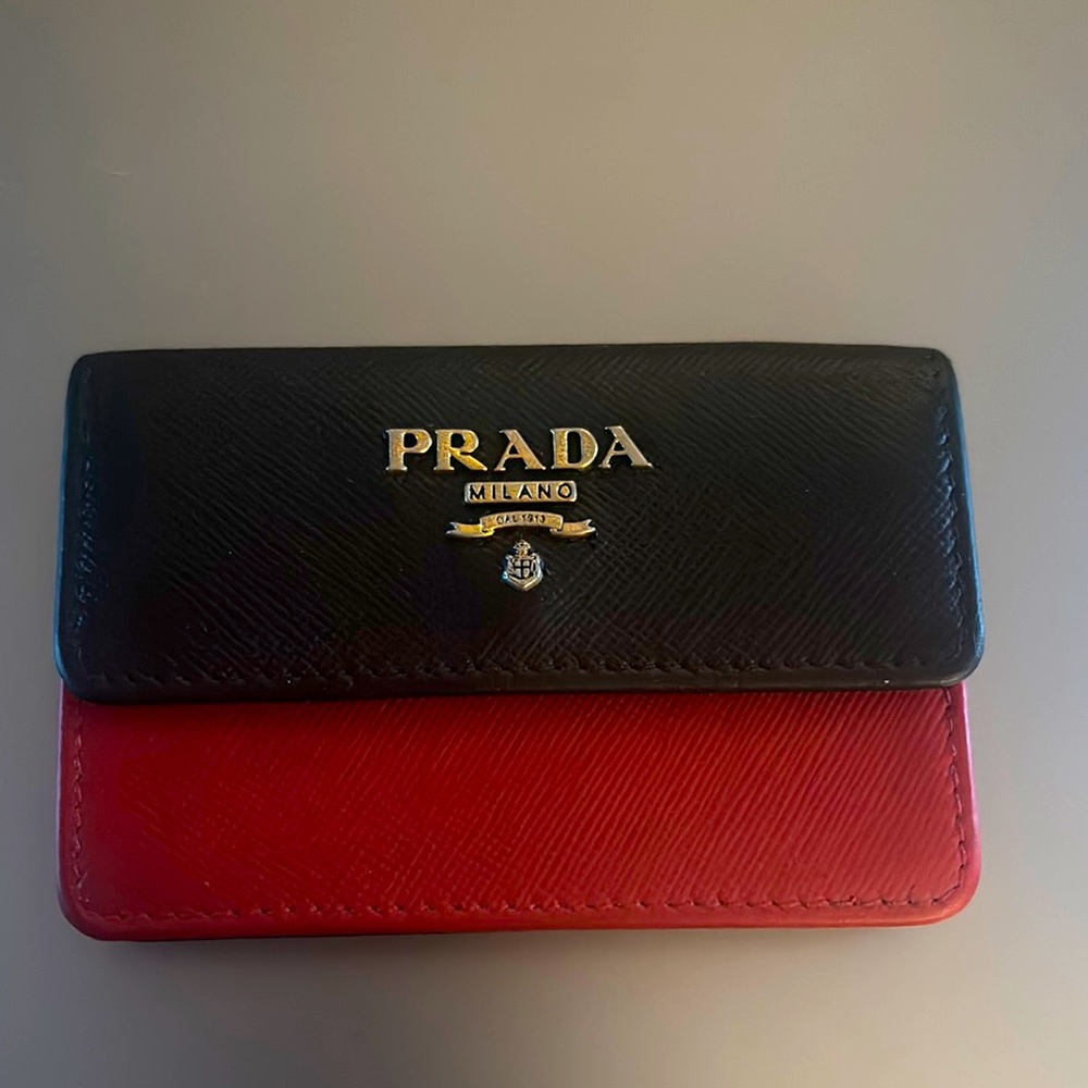 Prada card holder wallet